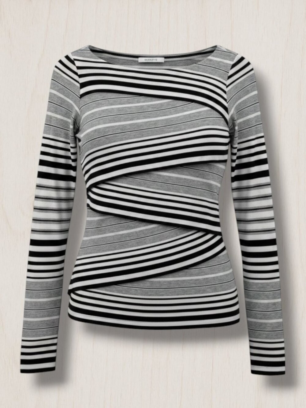 Bailey 44 Striped Tiered Layer Long Sleeve Top S